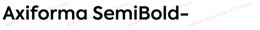 Axiforma SemiBold字体转换